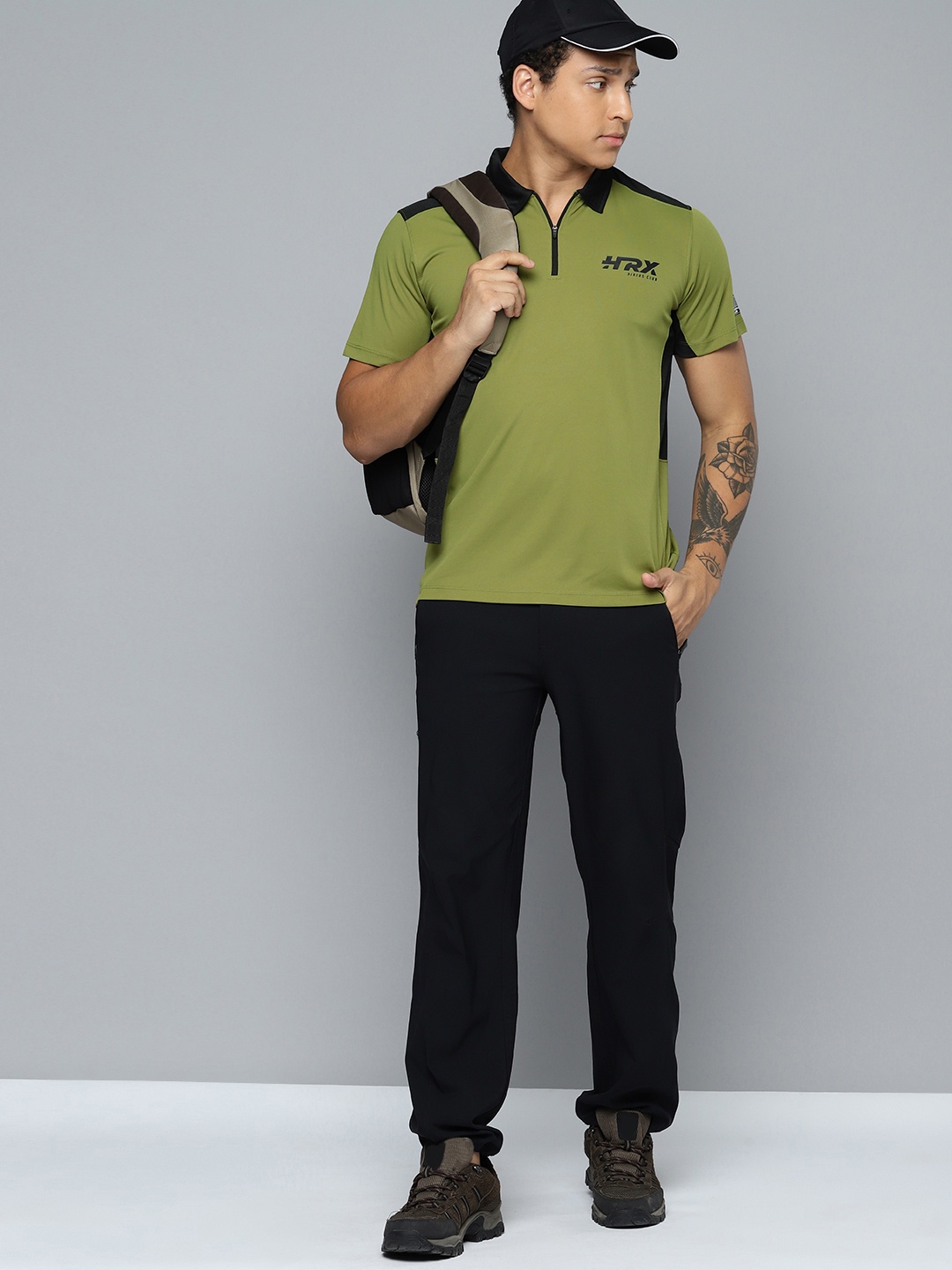 

HRX by Hrithik Roshan Men Rapid-Dry Outdoor T-shirt, Olive