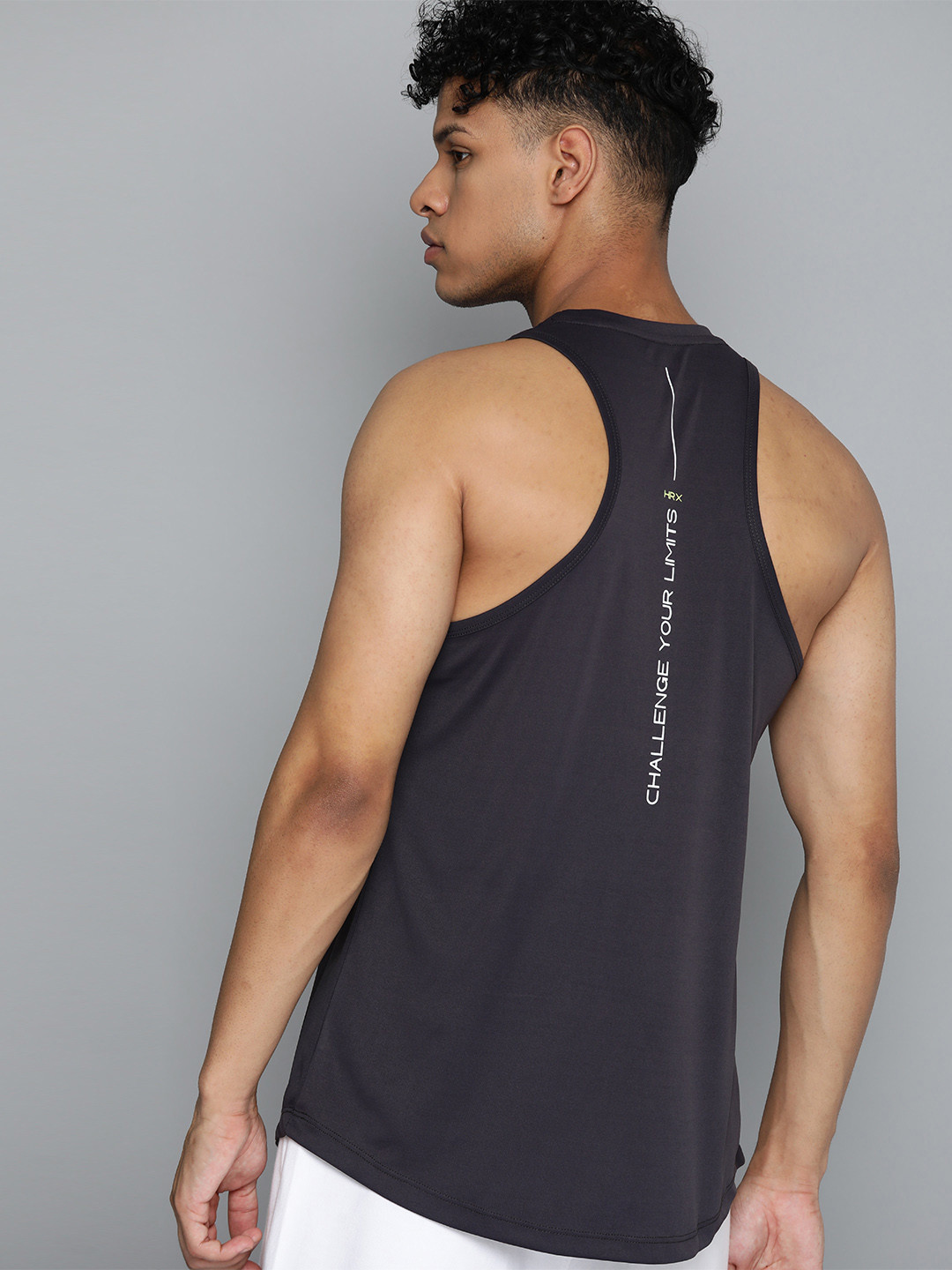 

HRX by Hrithik Roshan Rapid-Dry Back Print Training T-shirt, Navy blue