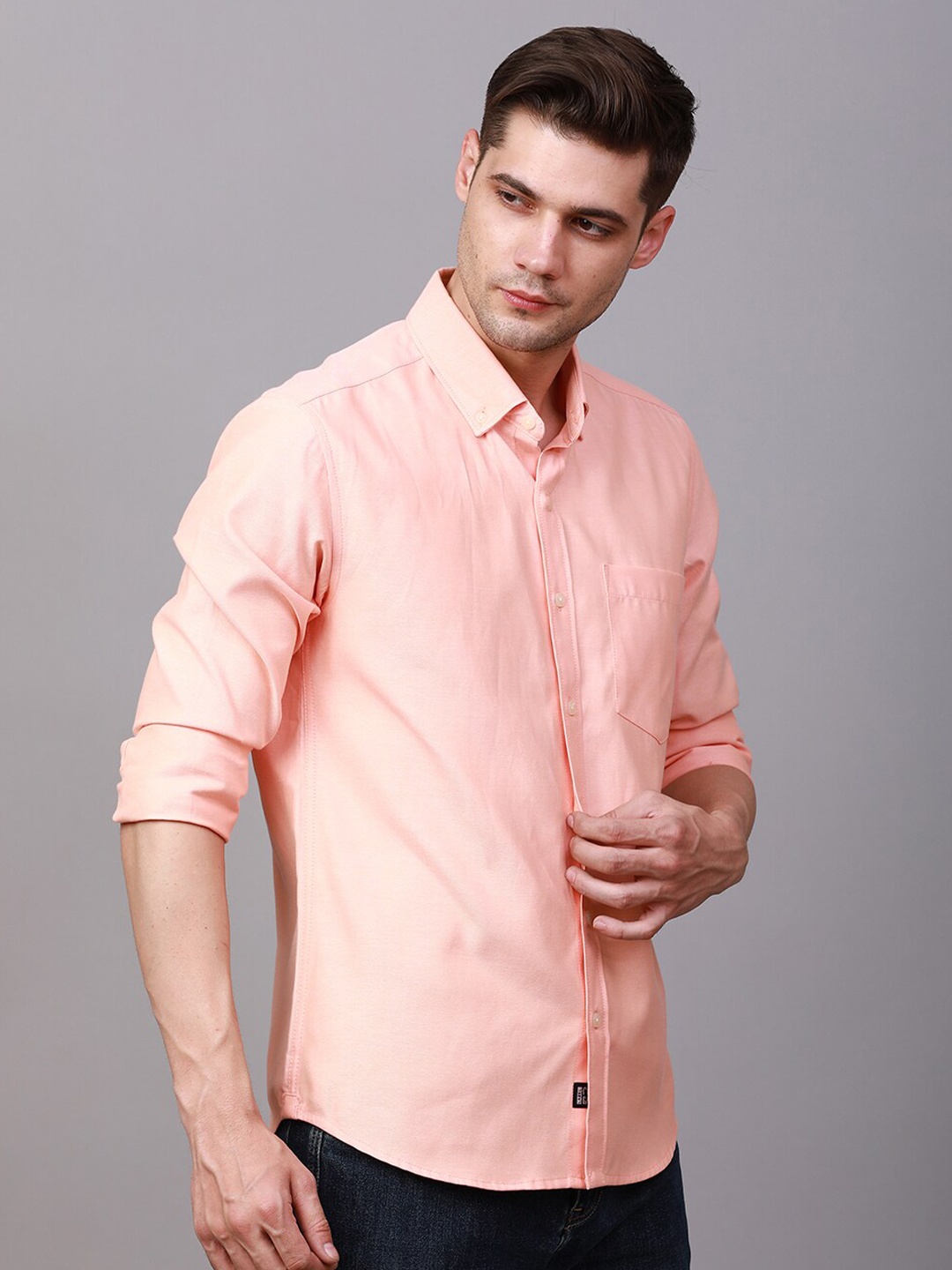 

FOGA Opaque Pure Cotton Pure Cotton Casual Shirt, Orange