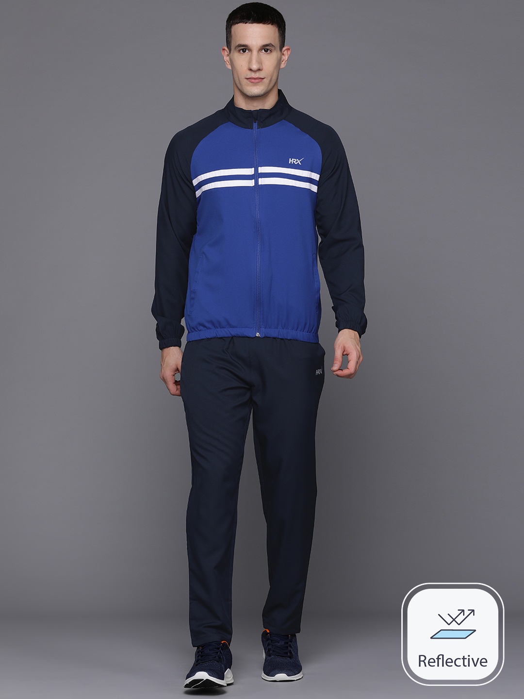 

HRX by Hrithik Roshan Men Rapid-Dry Running Tracksuits, Blue