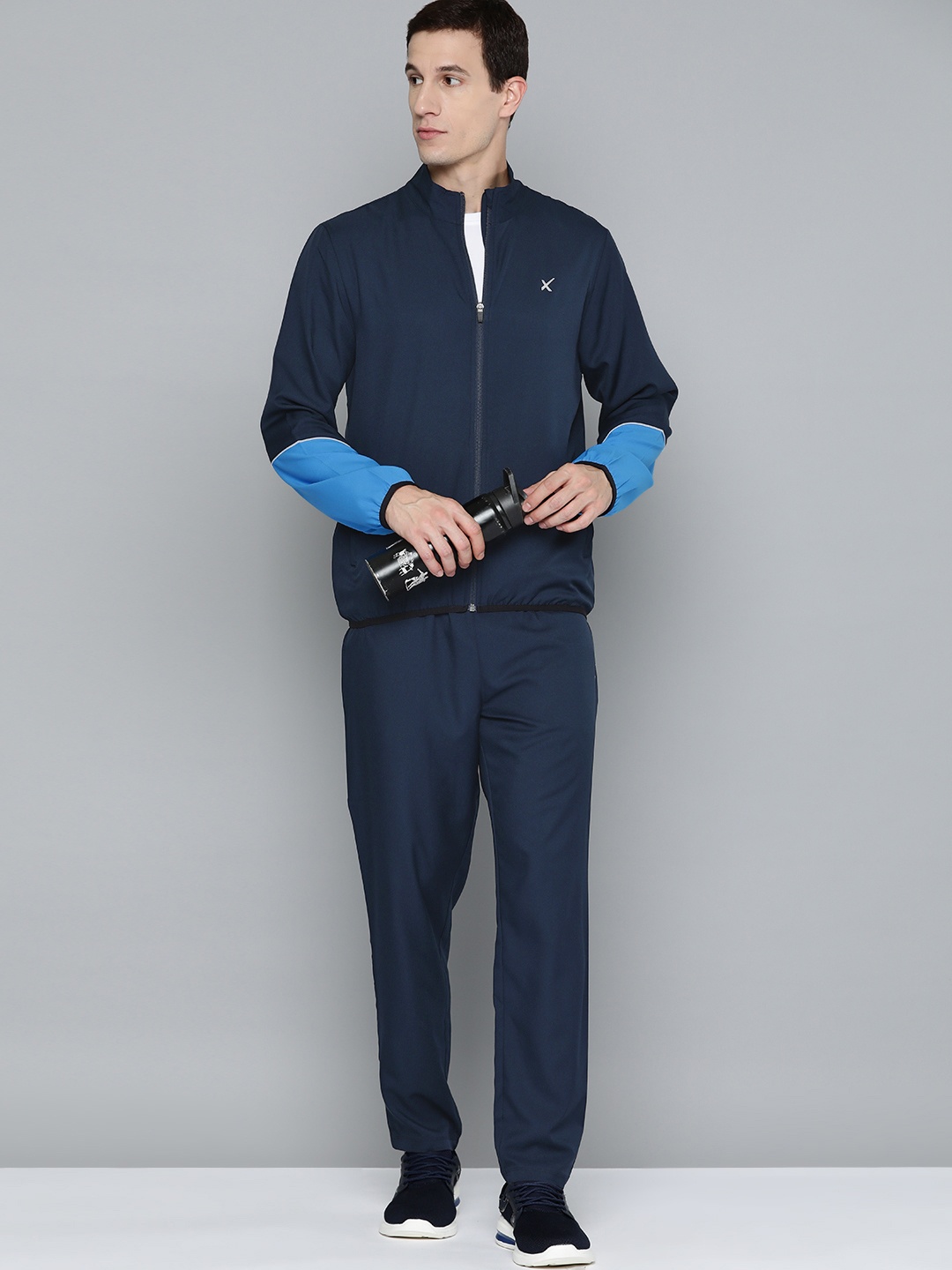 

HRX by Hrithik Roshan Men Solid Running Tracksuit, Navy blue