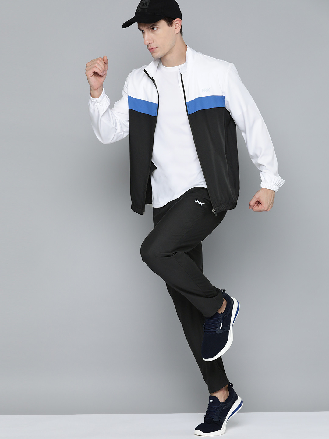 

HRX by Hrithik Roshan Men Colourblocked Running Tracksuit, Black