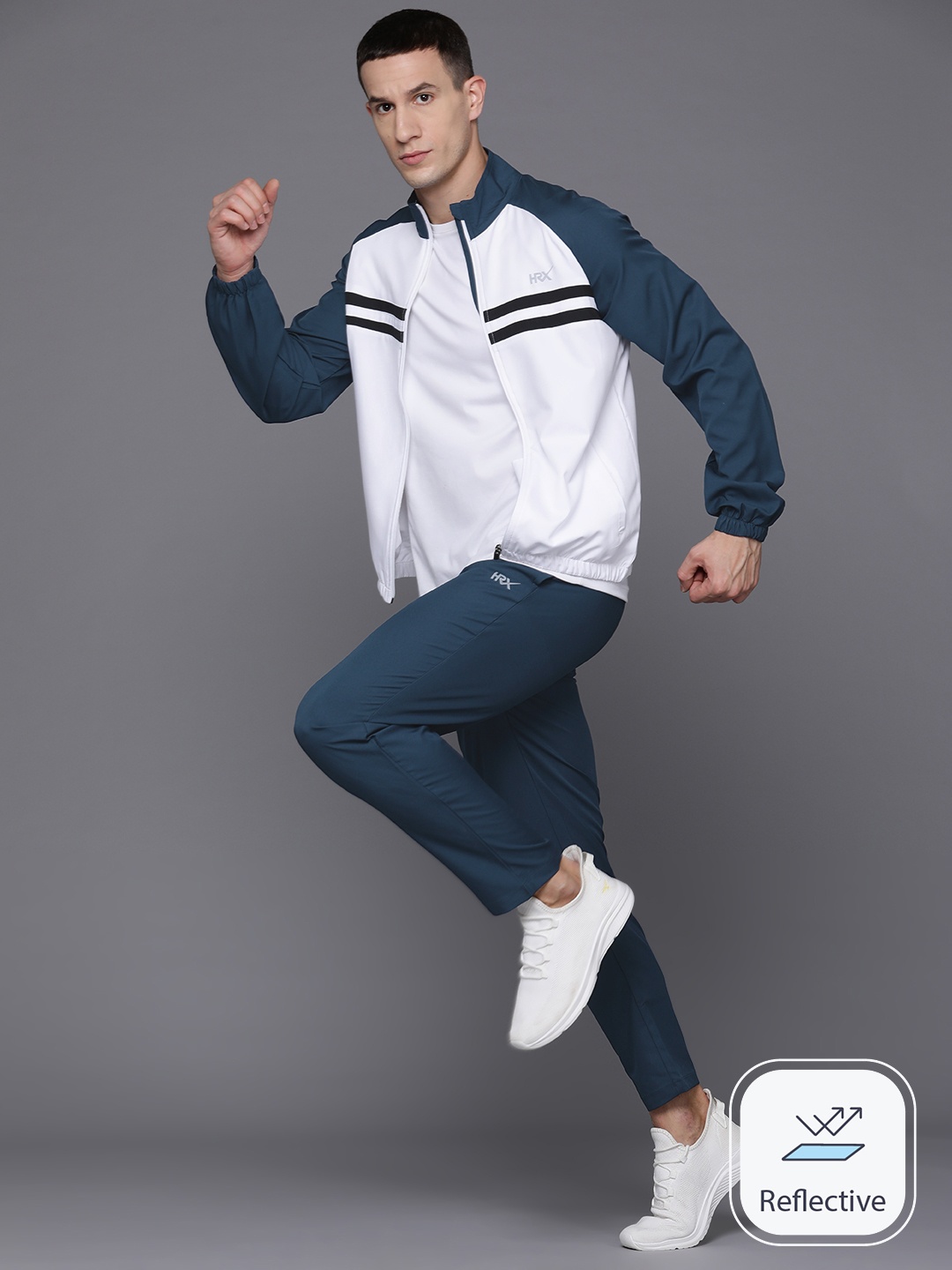 

HRX by Hrithik Roshan Men Rapid-Dry Running Tracksuits, Teal
