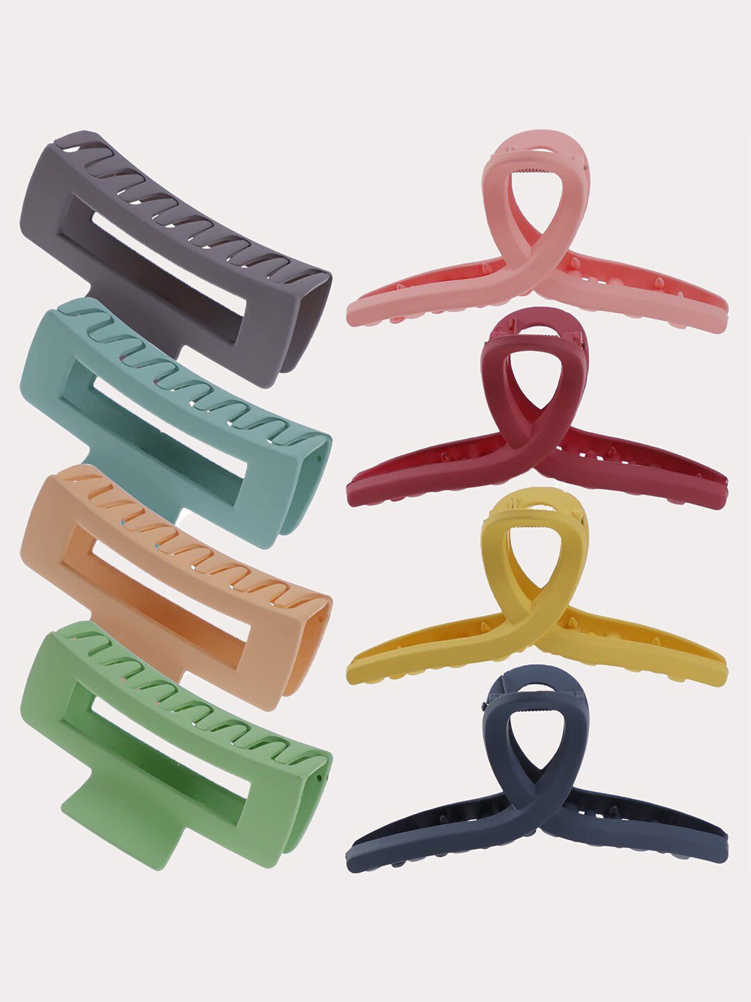 

Krelin Women Set Of 7 Plastic Claw Clips, Green