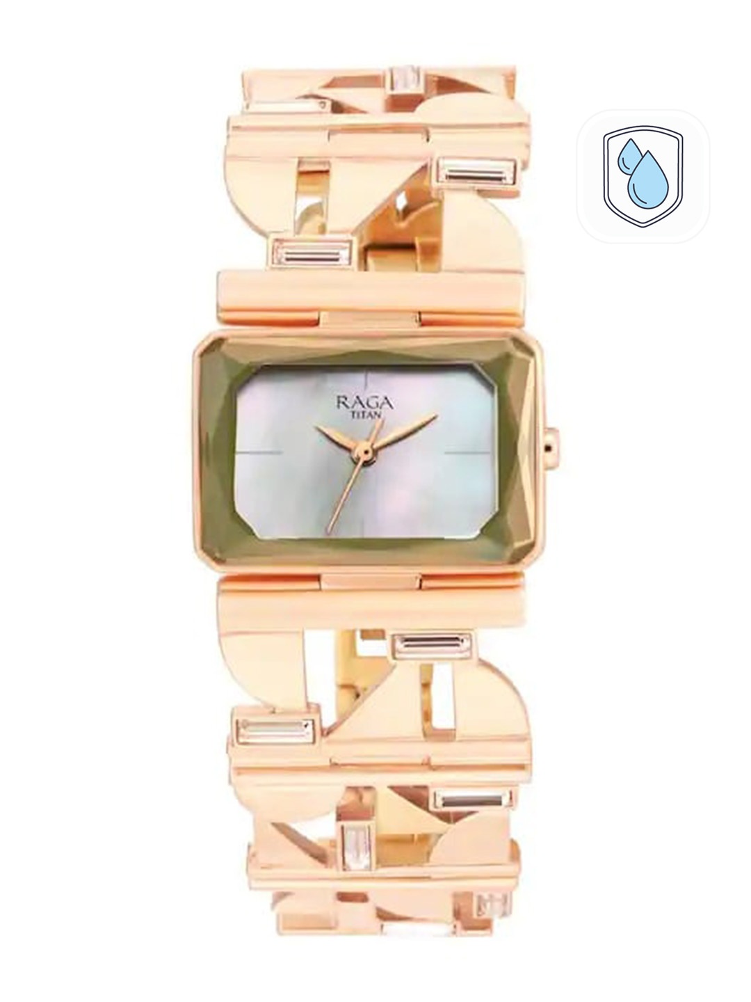 

Titan Women Brass Dial & Bracelet Style Straps Analogue Watch 95149WM01, Rose gold