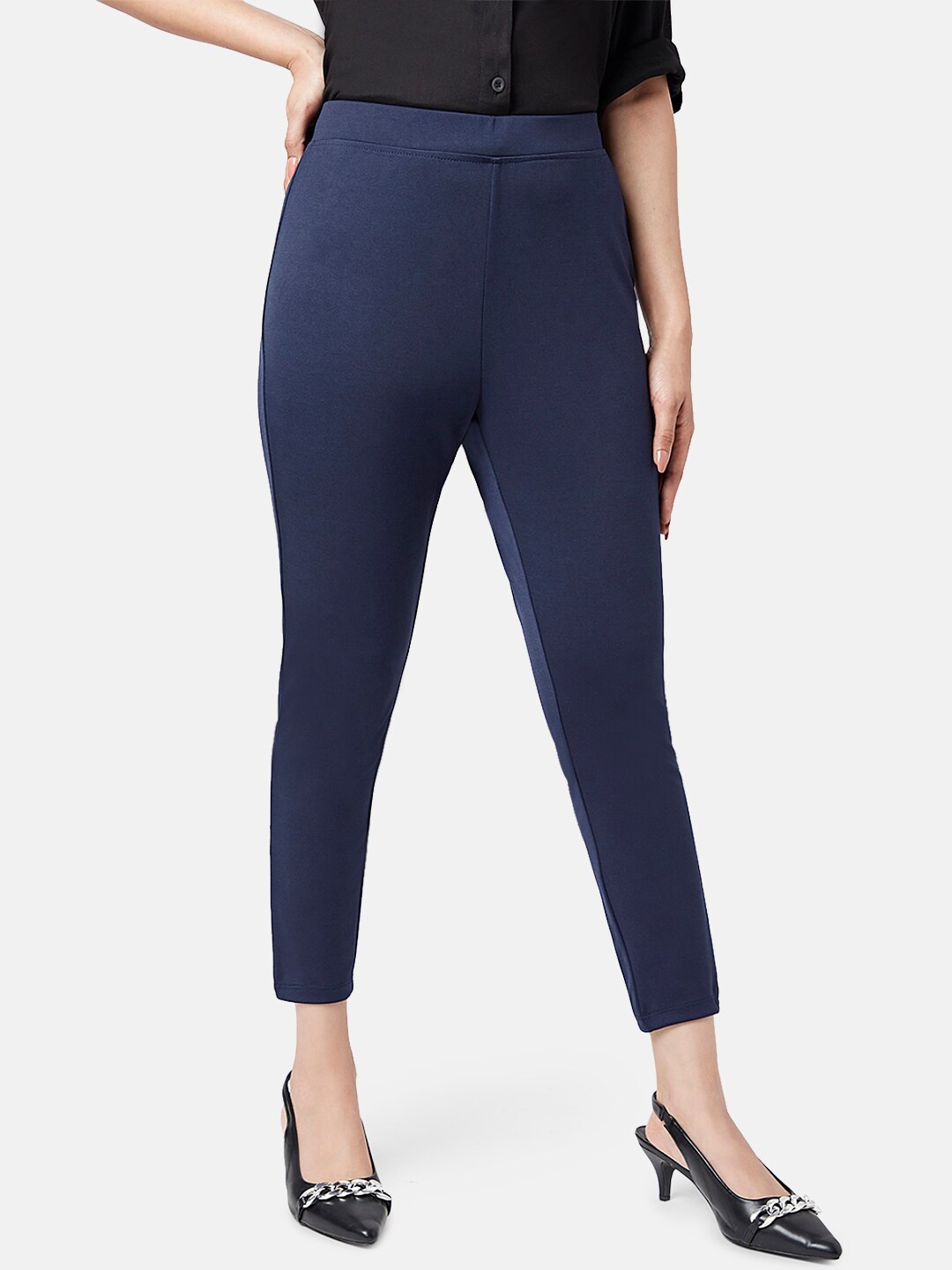 

YU by Pantaloons Women Slim Fit Treggings, Navy blue
