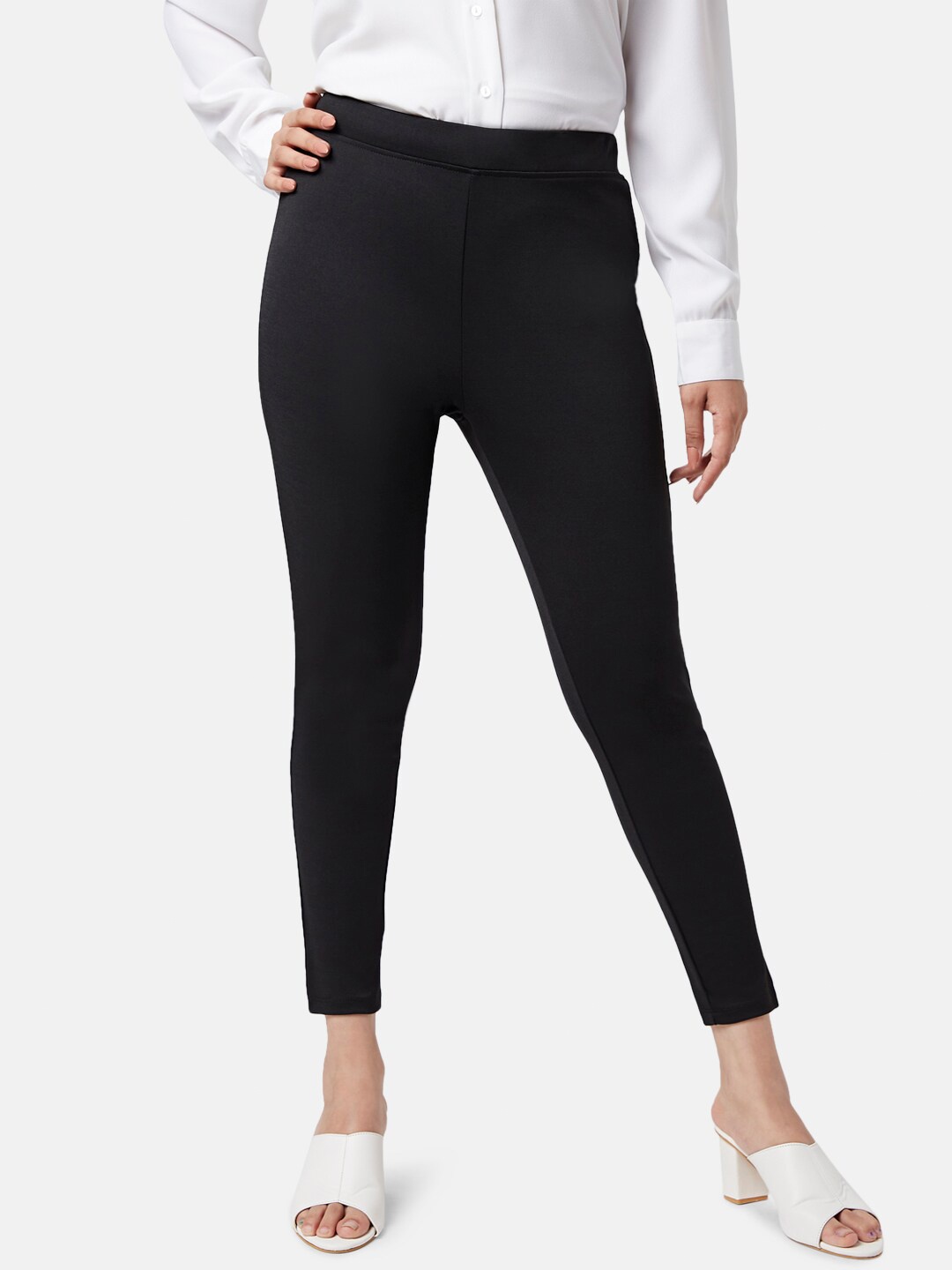 

YU by Pantaloons Women Slim Fit Treggings, Black