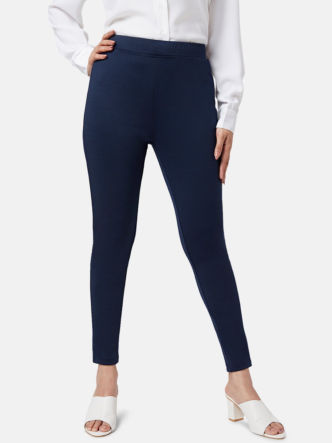 

YU by Pantaloons Women Slim Fit Treggings, Navy blue