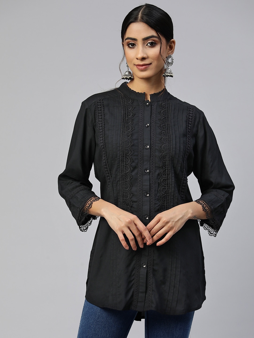 

Nayam By Lakshita Comfort Opaque Casual Shirt, Black