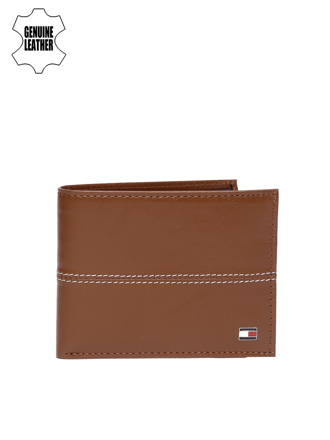 

Tommy Hilfiger Men Tan Solid Two Fold Leather Wallet