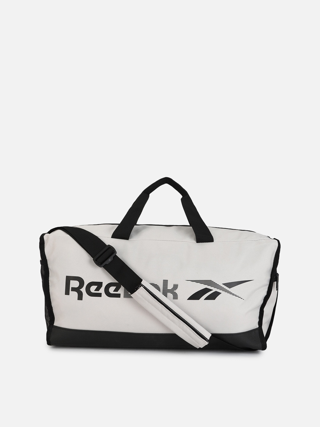 

Reebok TE M Grip Brand Logo Printed Duffel Bag, Grey