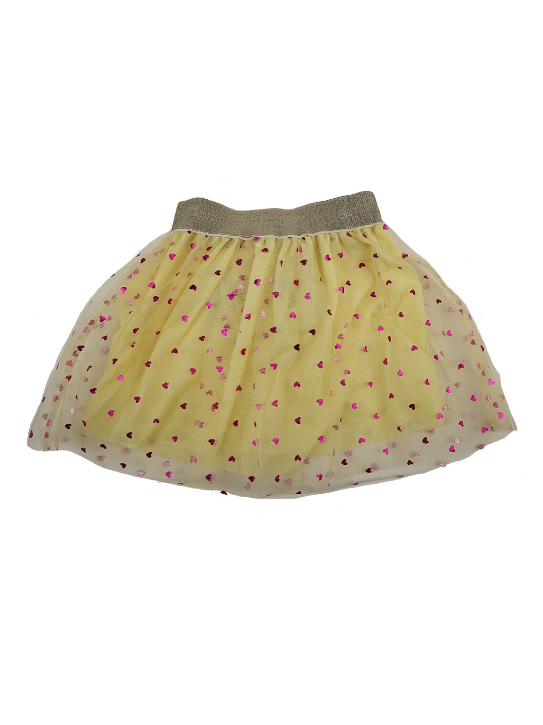 

V-Mart Infant Girls Embellished Knee-Length A-Line Skirt, Yellow