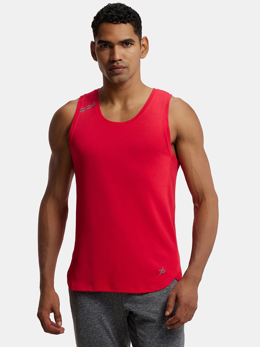 

Jockey Men Super Combed Cotton Breathable Mesh Vest, Red