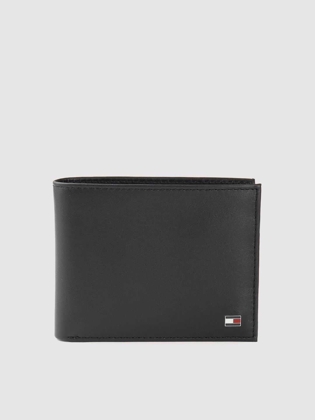 

Tommy Hilfiger Men Black Solid Leather Two Fold Wallet