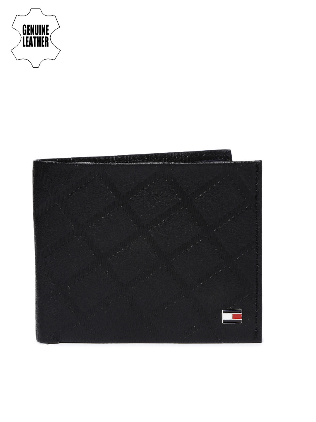 

Tommy Hilfiger Men Black Two Fold Leather Wallet