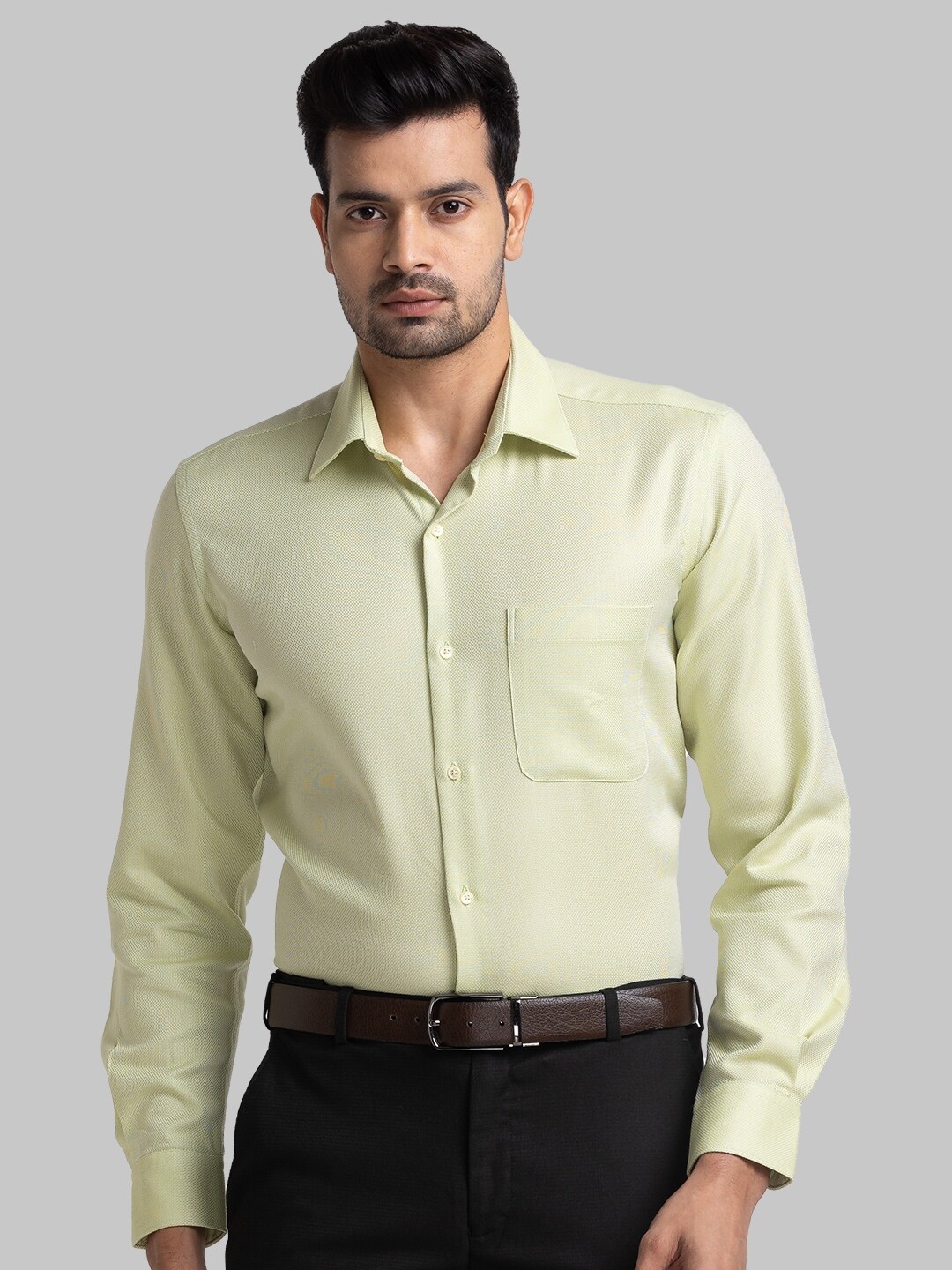 

Raymond Long Sleeves Pure Cotton Formal Shirt, Green