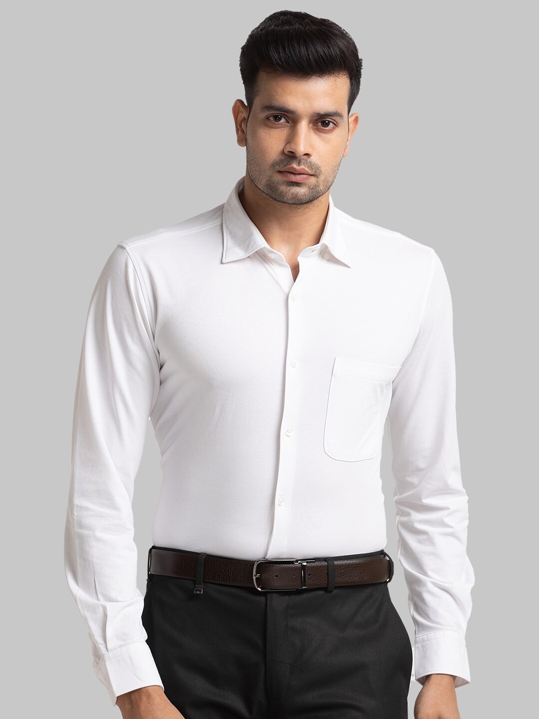 

Raymond Long Sleeves Slim Fit Pure Cotton Formal Shirt, White
