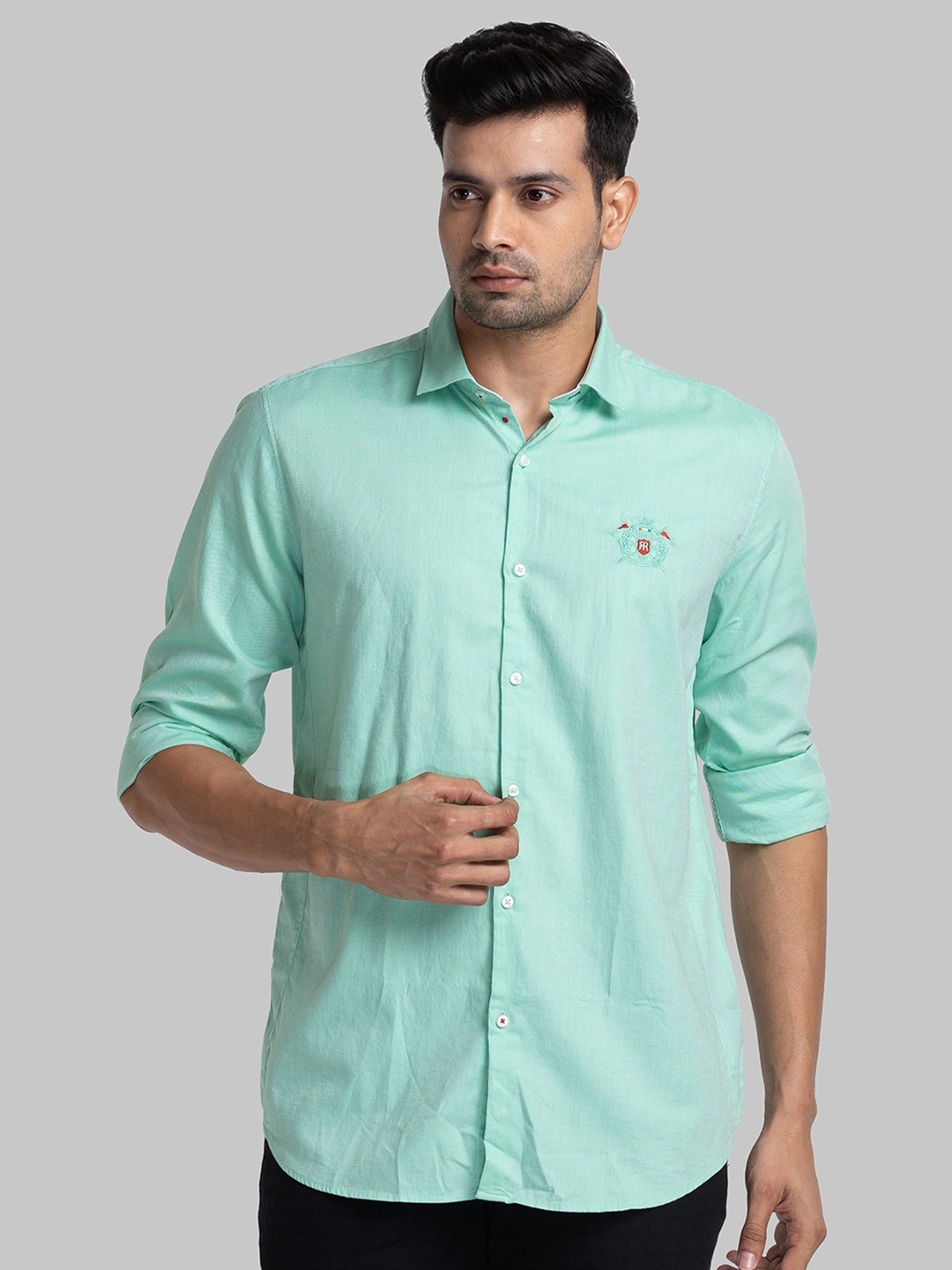 

Raymond Contemporary Fit Pure Cotton Casual Shirt, Green