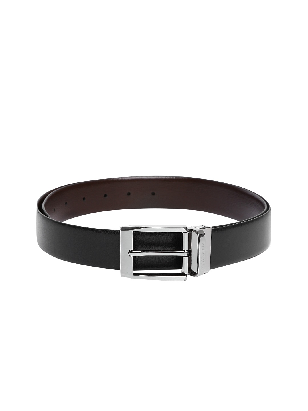 

Tommy Hilfiger Men Black & Brown Solid Reversible Belt