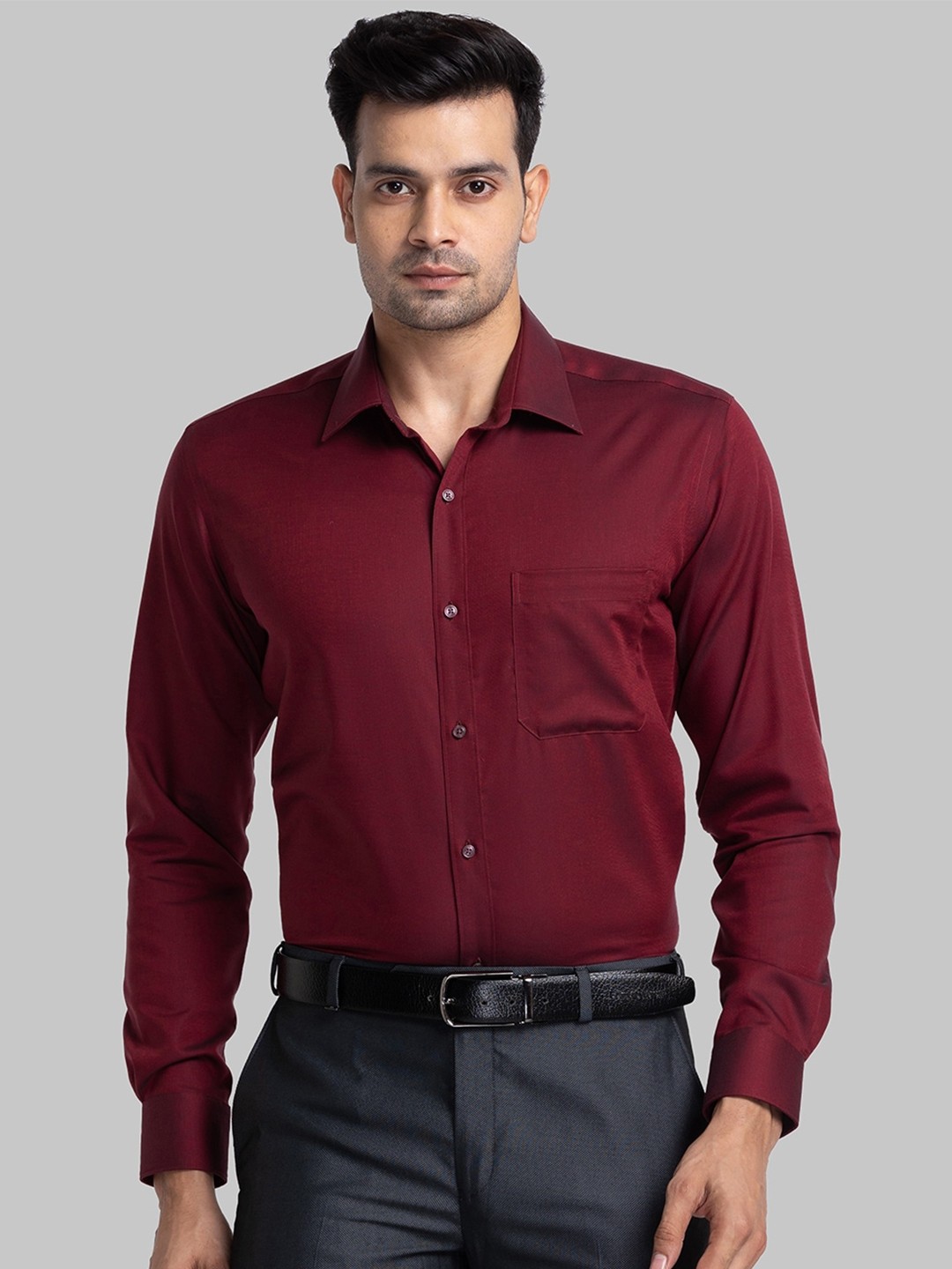 

Raymond Contemporary Fit Pure Cotton Formal Shirts, Maroon