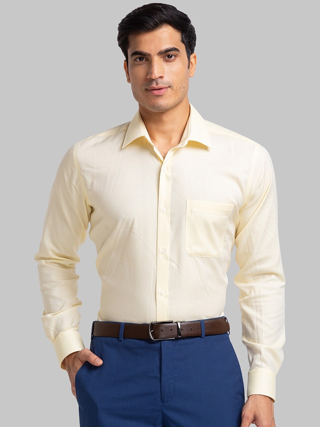 

Raymond Contemporary Fit Pure Cotton Formal Shirt, Yellow
