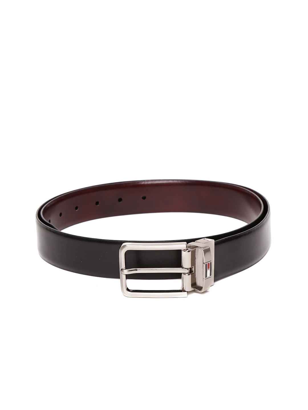 

Tommy Hilfiger Men Black & Brown Solid Reversible Belt