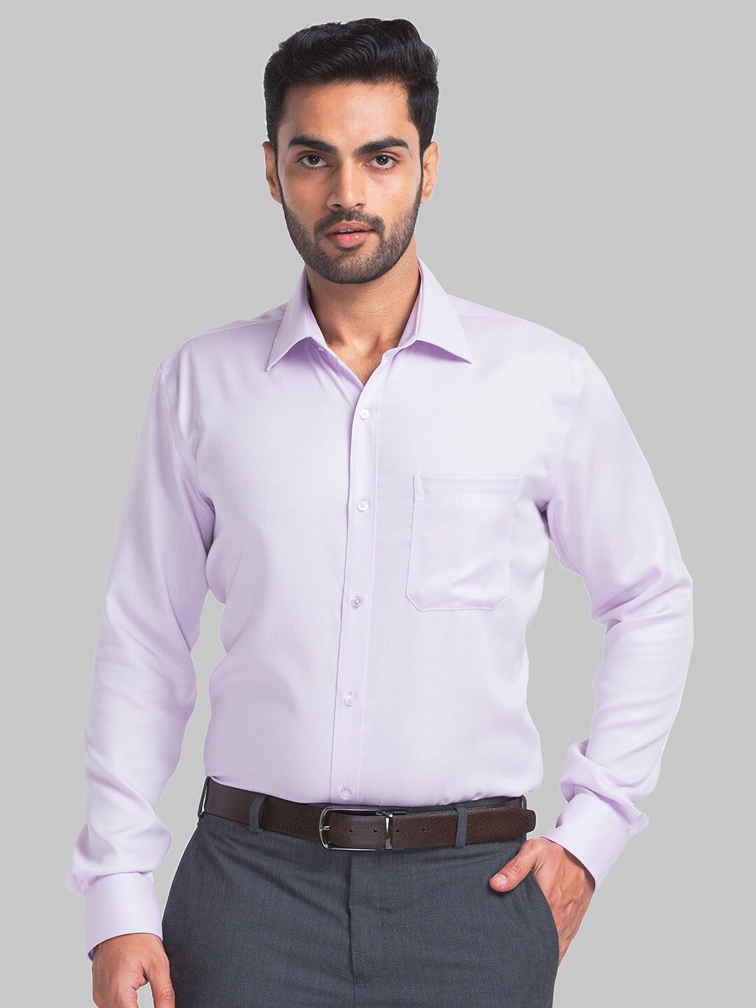 

Raymond Long Sleeves Pure Cotton Formal Shirt, Lavender