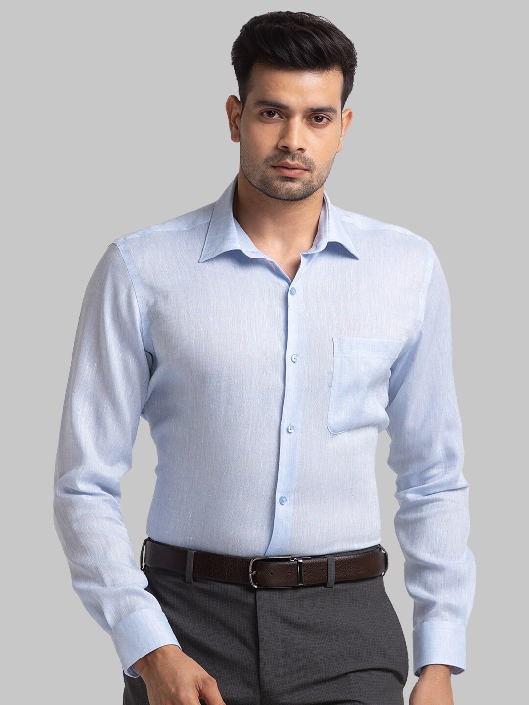 

Raymond Contemporary Fit Linen Formal Shirt, Blue