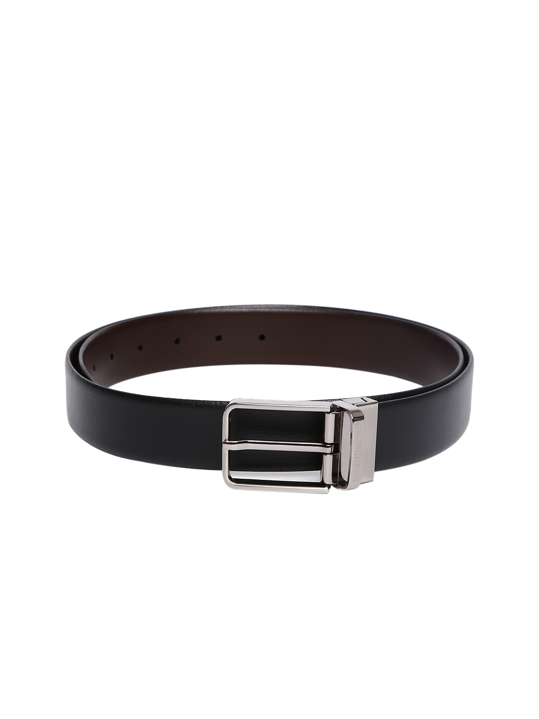 

Tommy Hilfiger Men Black & Brown Solid Reversible Belt