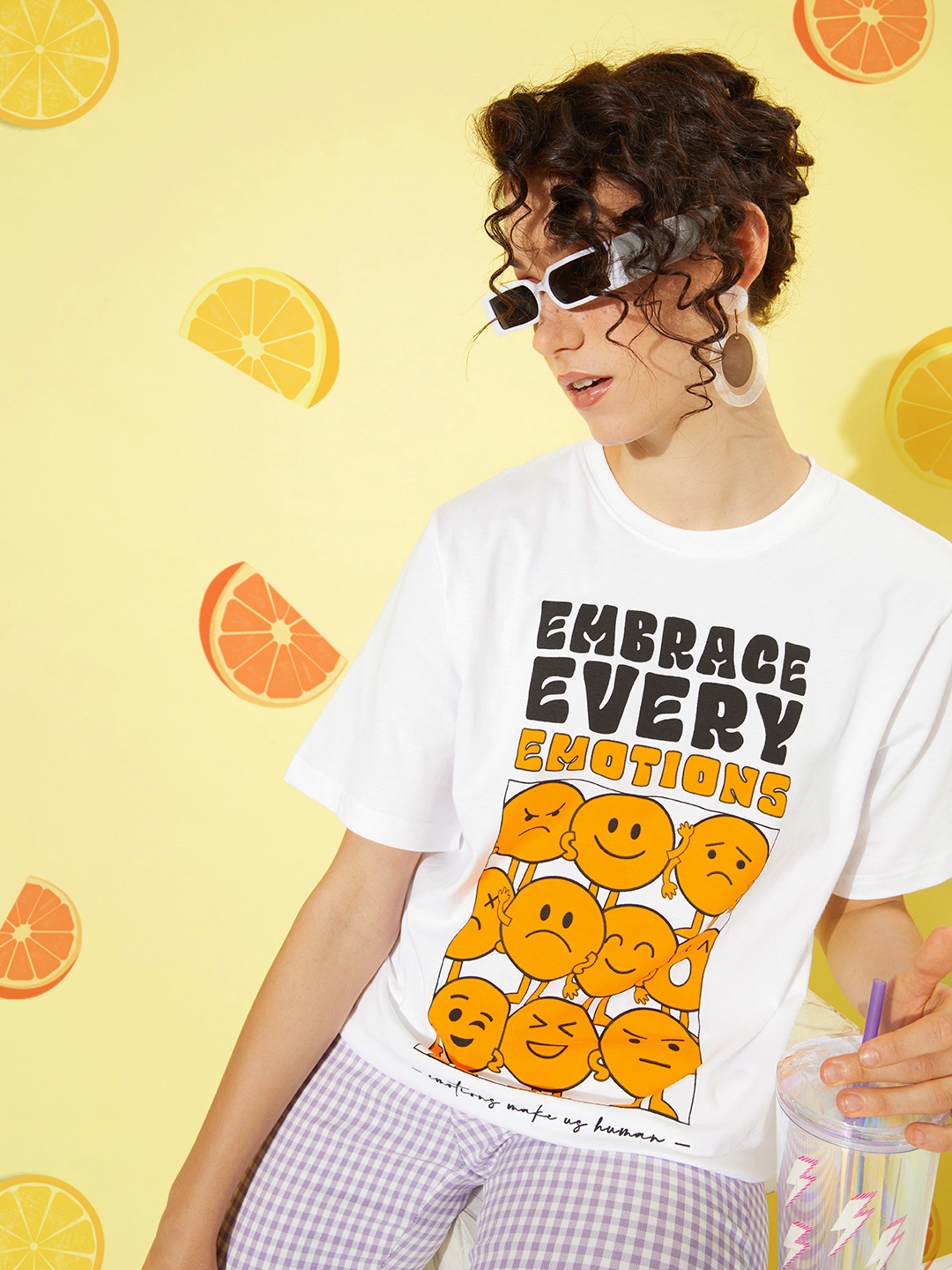 

DILLINGER Pure Cotton Printed Oversized T-shirt, White
