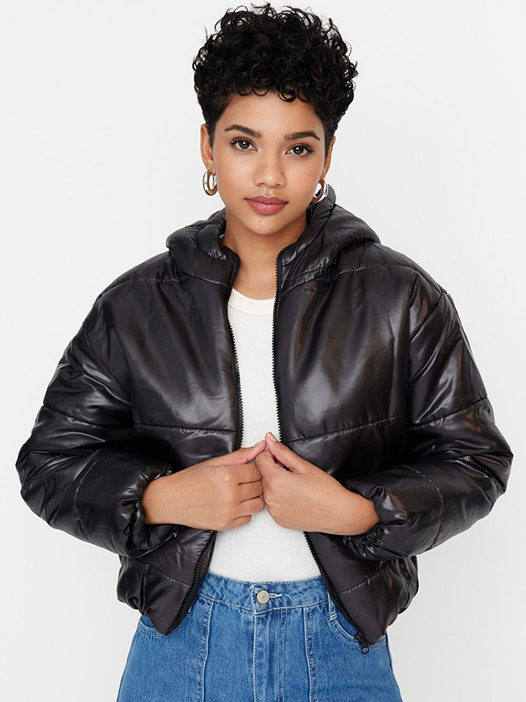 

Trendyol Hooded Puffer Jacket, Black