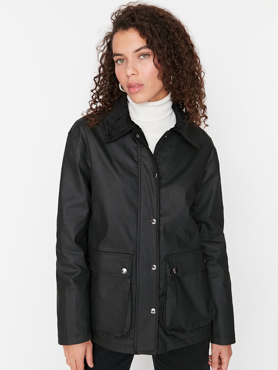 

Trendyol Spread Collar Bomber Jacket, Black