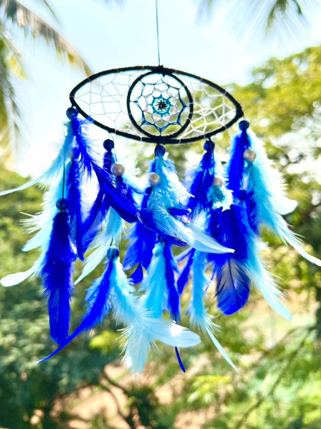 

Rooh Blue Feather Car Hanging Windchimes