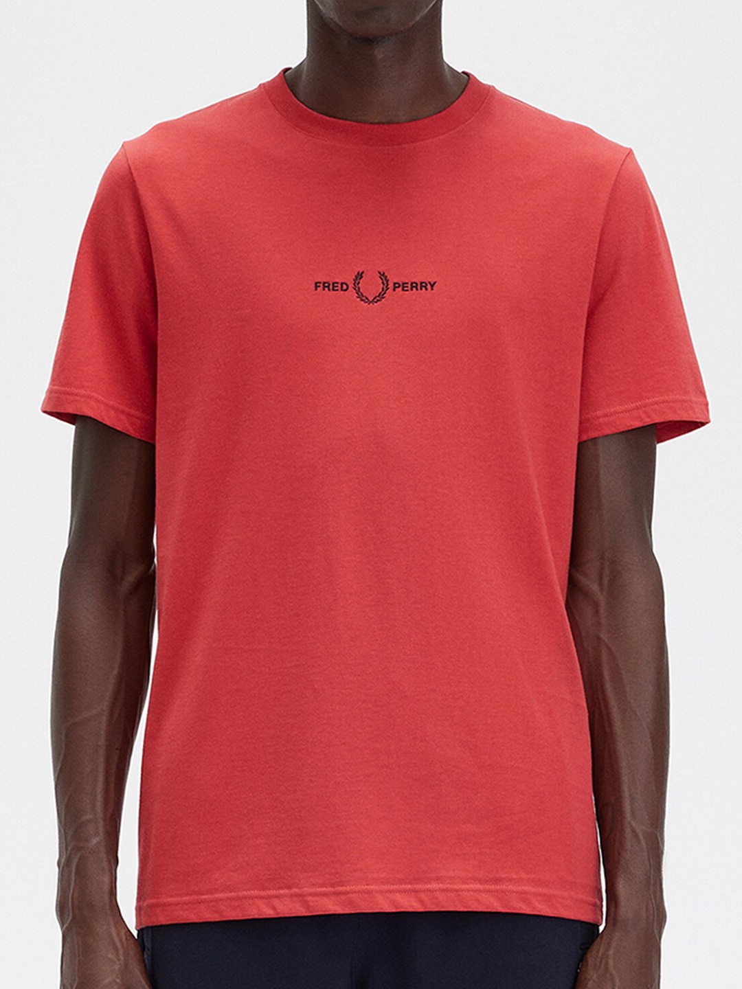 

Fred Perry Brand Logo Printed Cotton T-shirt, Red