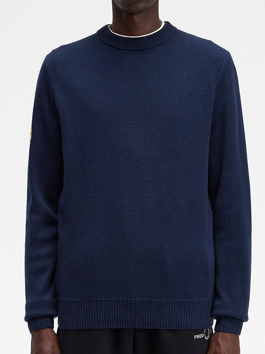 

Fred Perry Round Neck Pullover Wool Sweater, Blue