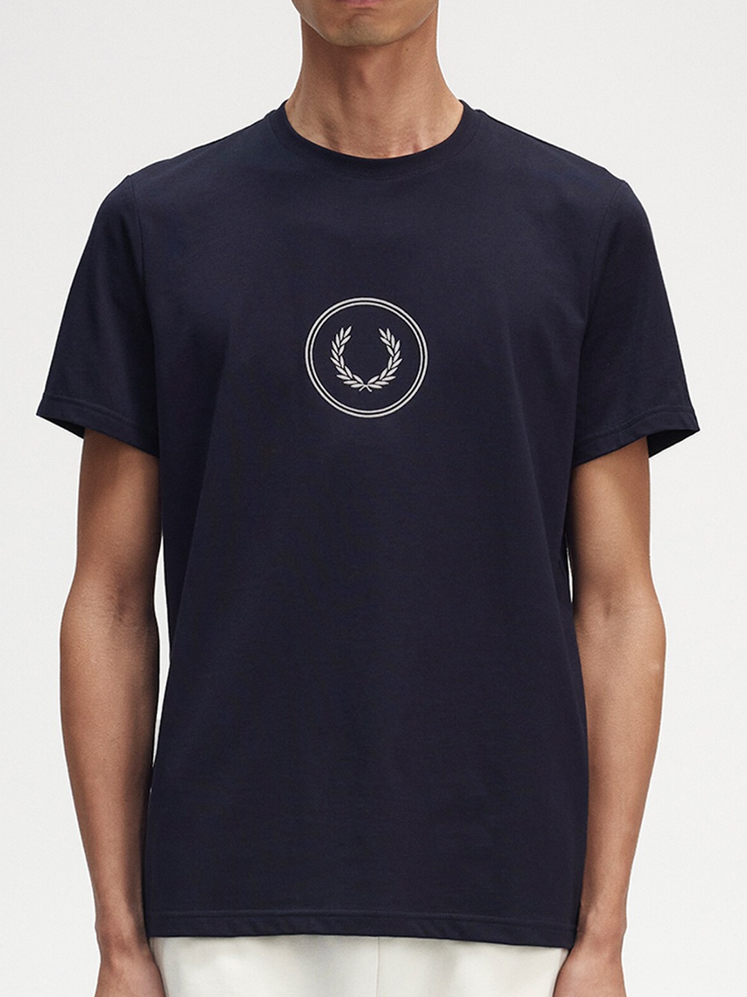 

Fred Perry Graphic Printed Cotton T-shirt, Navy blue