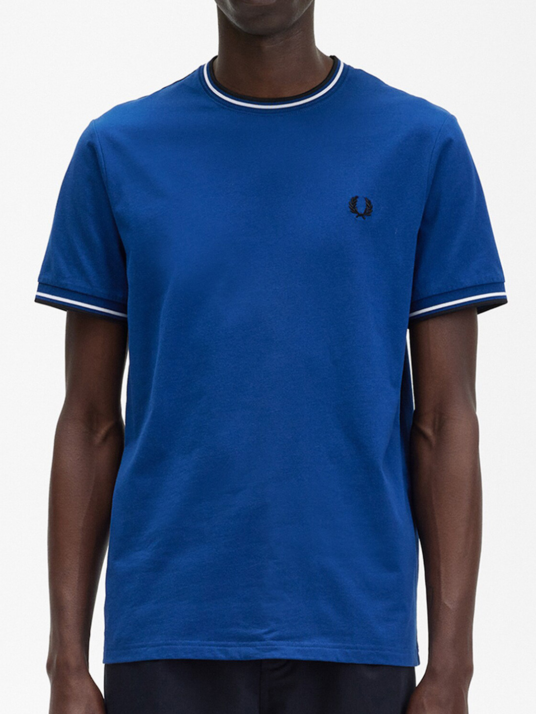 

Fred Perry Round Neck Cotton T-shirt, Blue