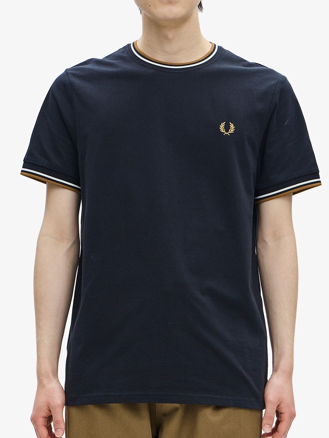 

Fred Perry Round Neck Cotton T-shirt, Black