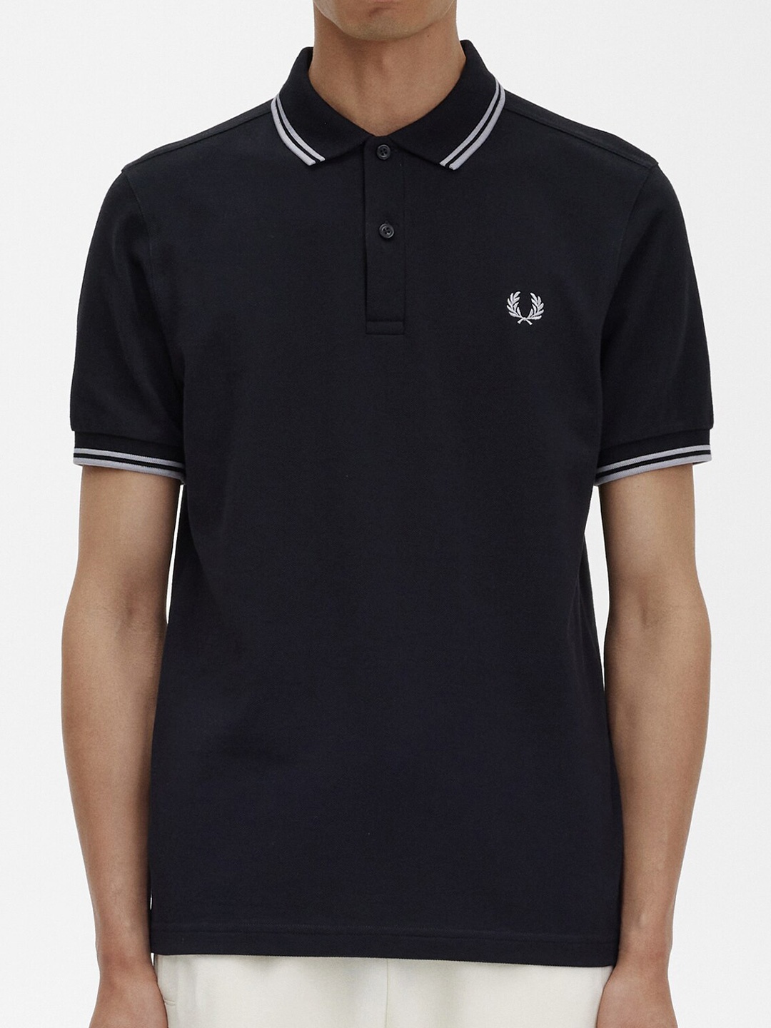

Fred Perry Polo Collar Cotton T-shirt, Black