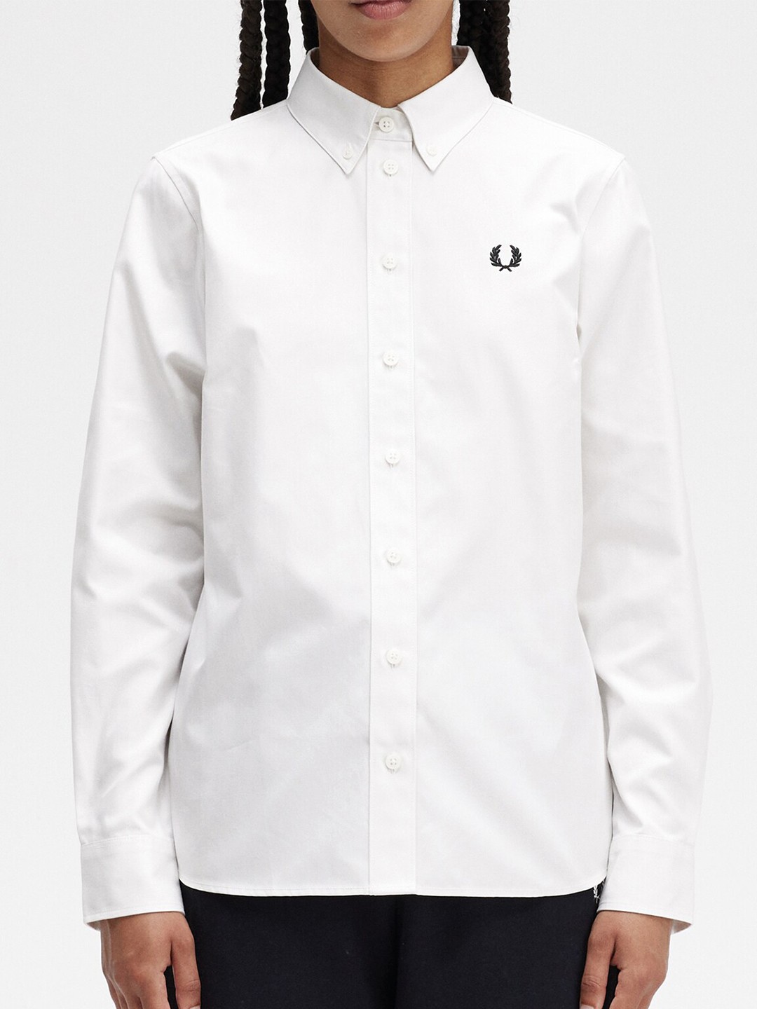 

Fred Perry Relaxed Button Down Collar Cotton Casual Shirt, White