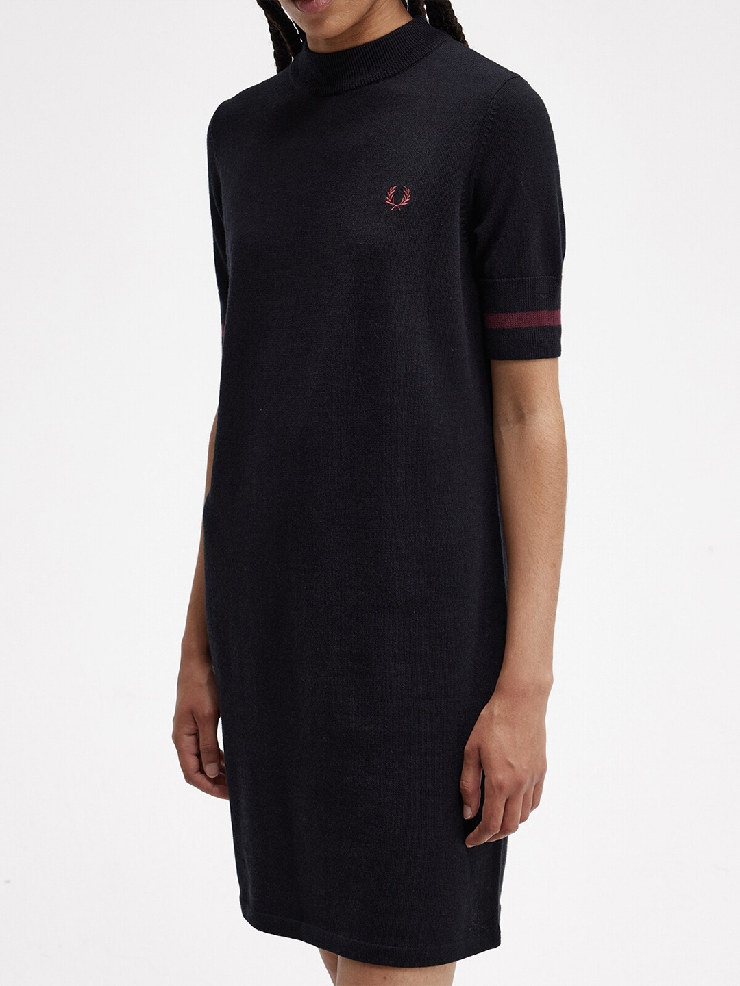 

Fred Perry Mock Collar T-shirt Dress, Black