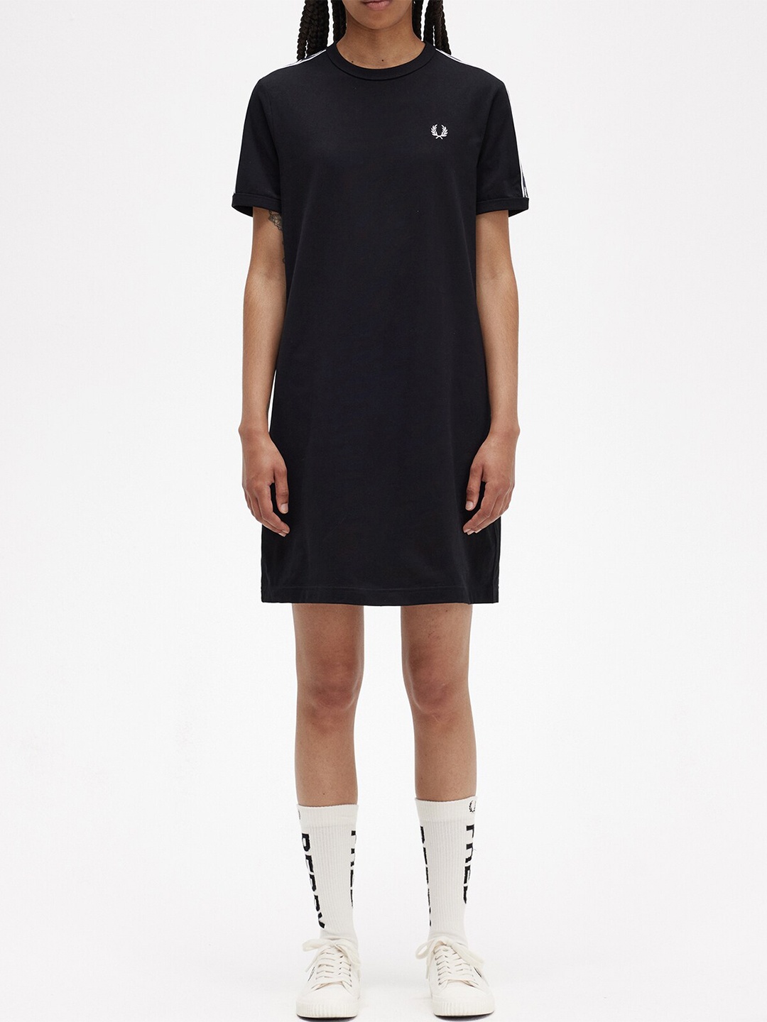

Fred Perry Round Neck T-Shirt Dress, Black
