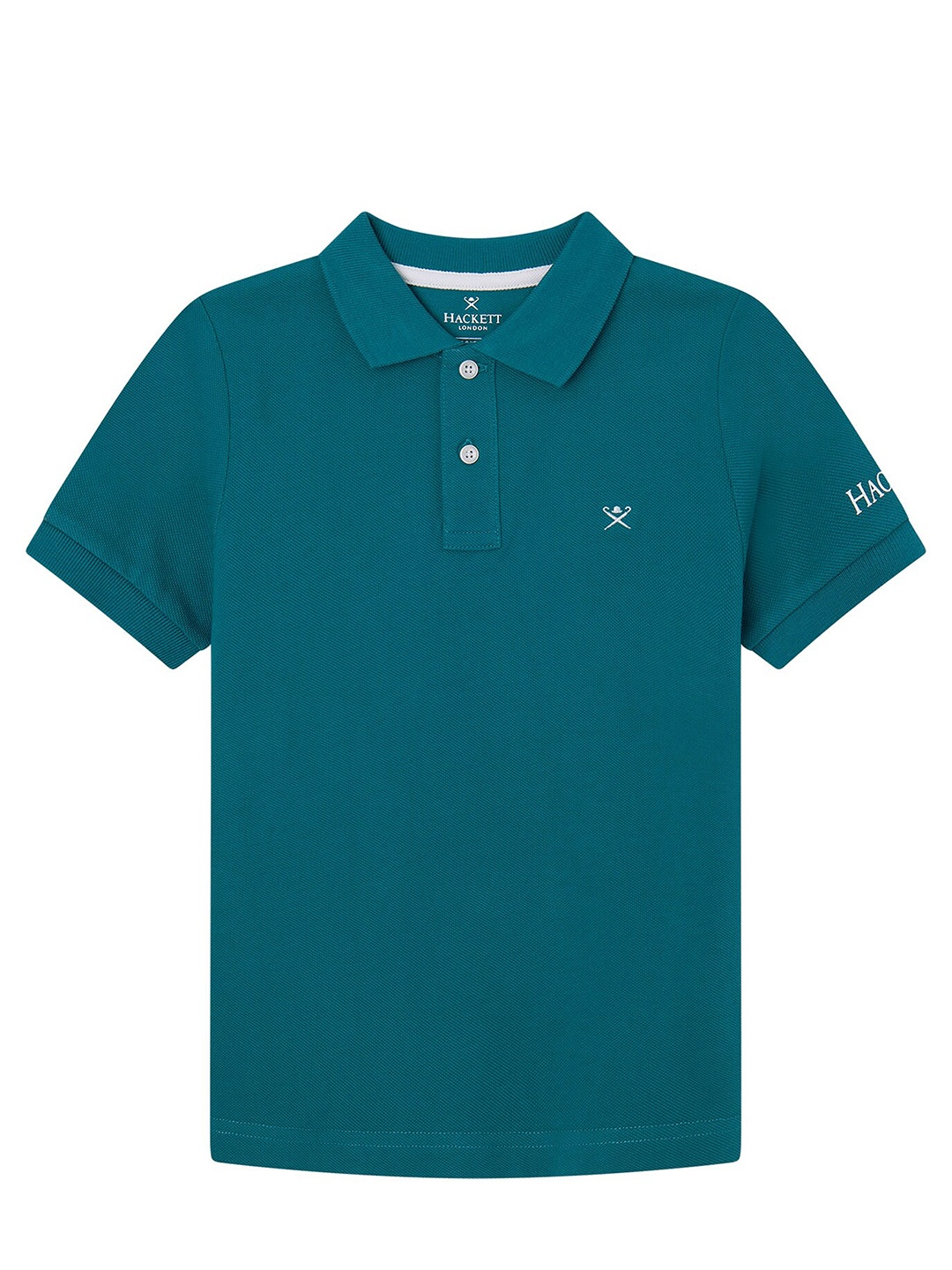 

HACKETT LONDON Boys Polo Collar Cotton Slim Fit T-Shirt, Teal