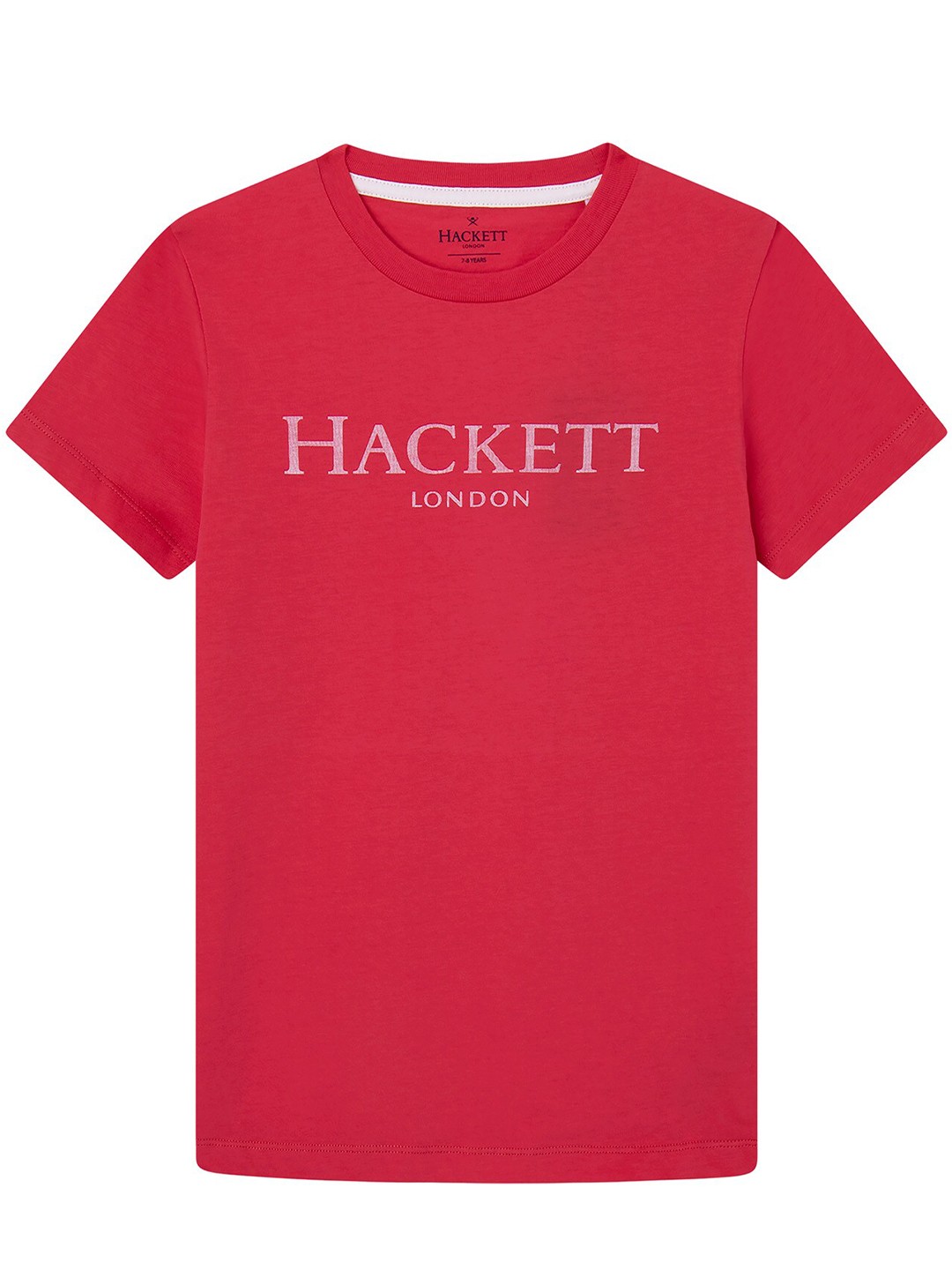 

HACKETT LONDON Boys Round Neck Short Sleeves Cotton Slim Fit T-shirt, Red