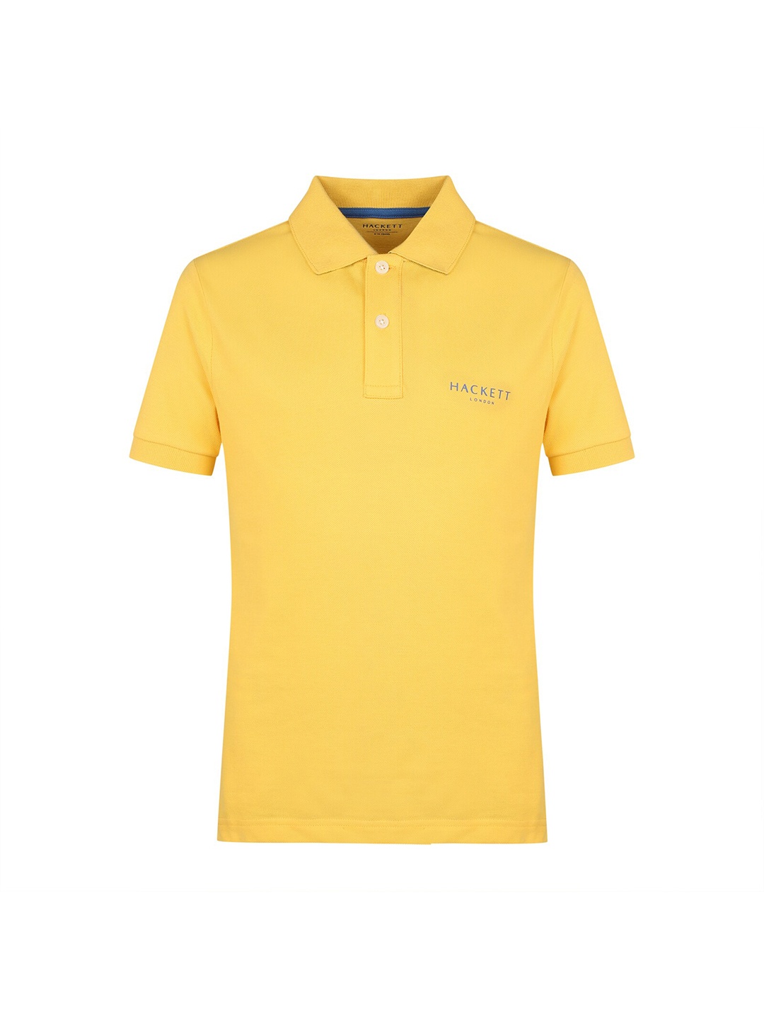 

HACKETT LONDON Boys Polo Collar Short Sleeves Pure Cotton T-shirt, Yellow