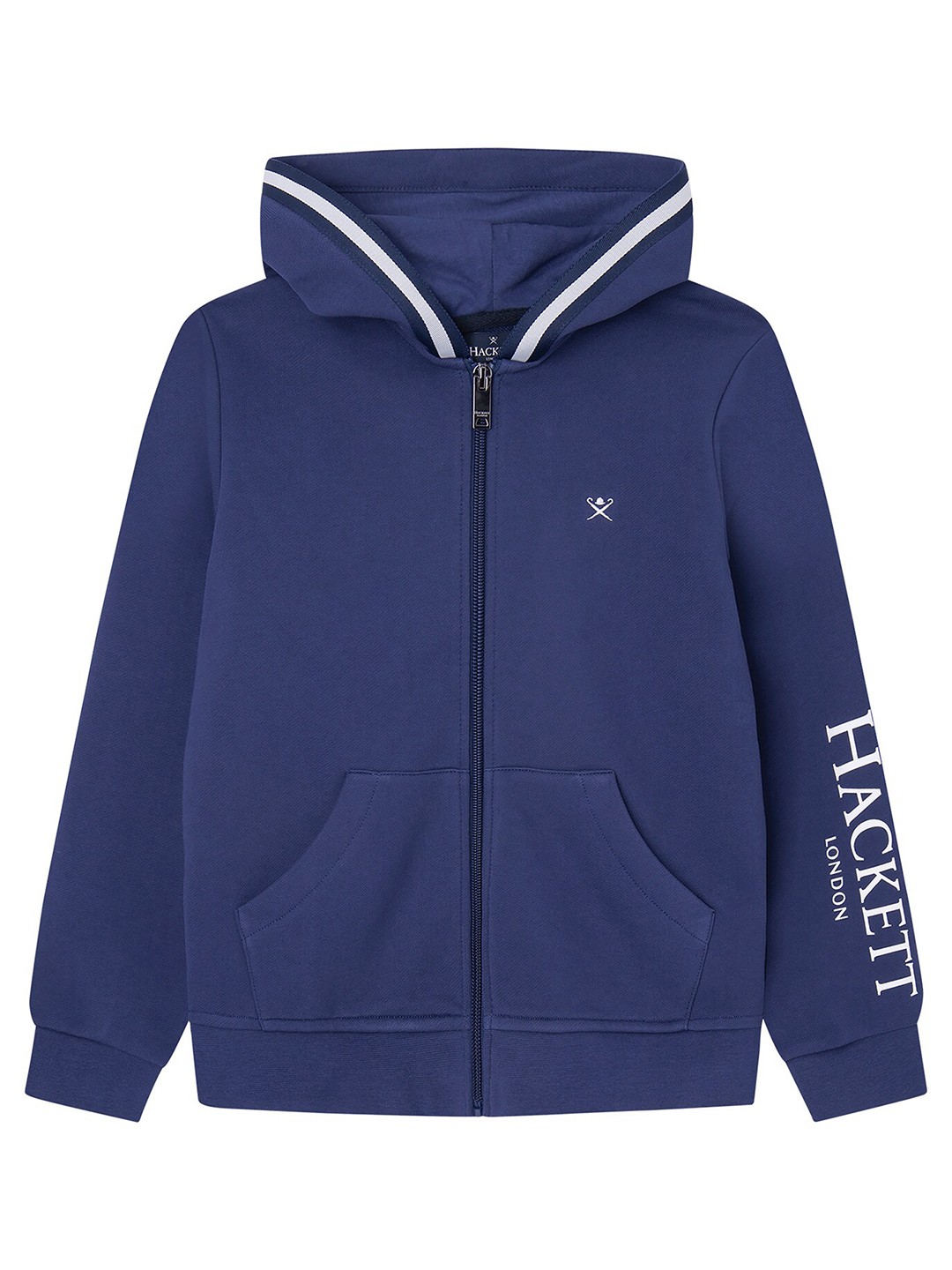 

HACKETT LONDON Boys Hooded Cotton Sweatshirt, Navy blue