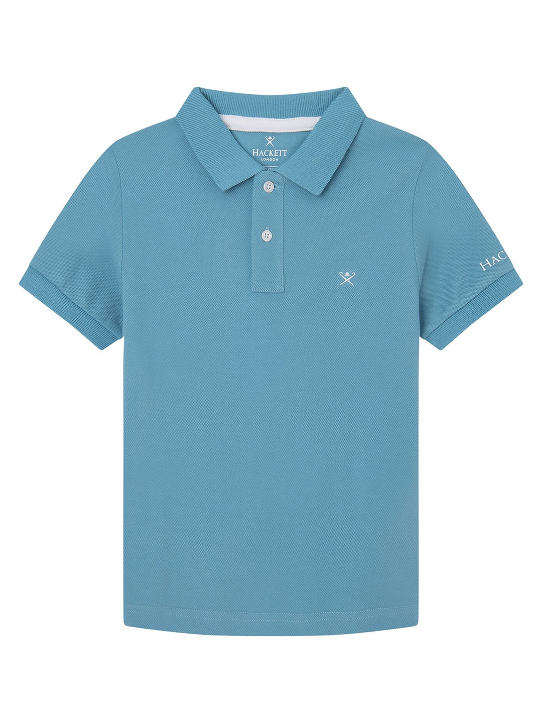 

HACKETT LONDON Boys Polo Collar Slim Fit Cotton T-shirt, Blue