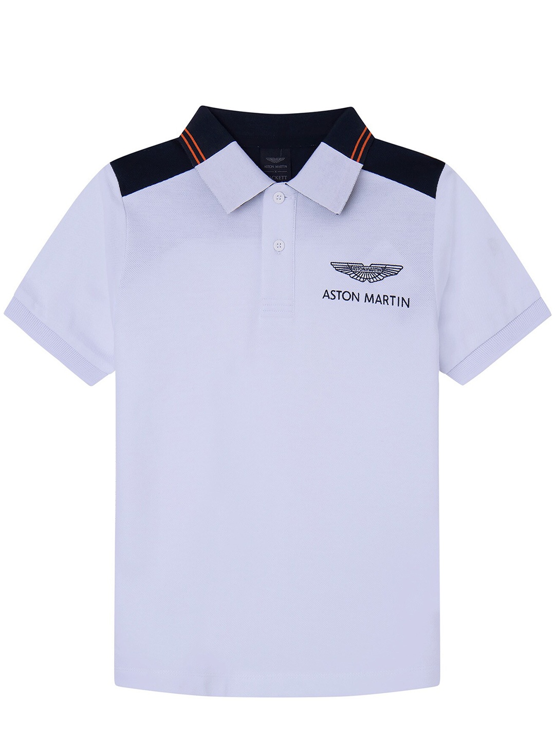 

HACKETT LONDON Boys Polo Collar Slim Fit Cotton T-shirt, White