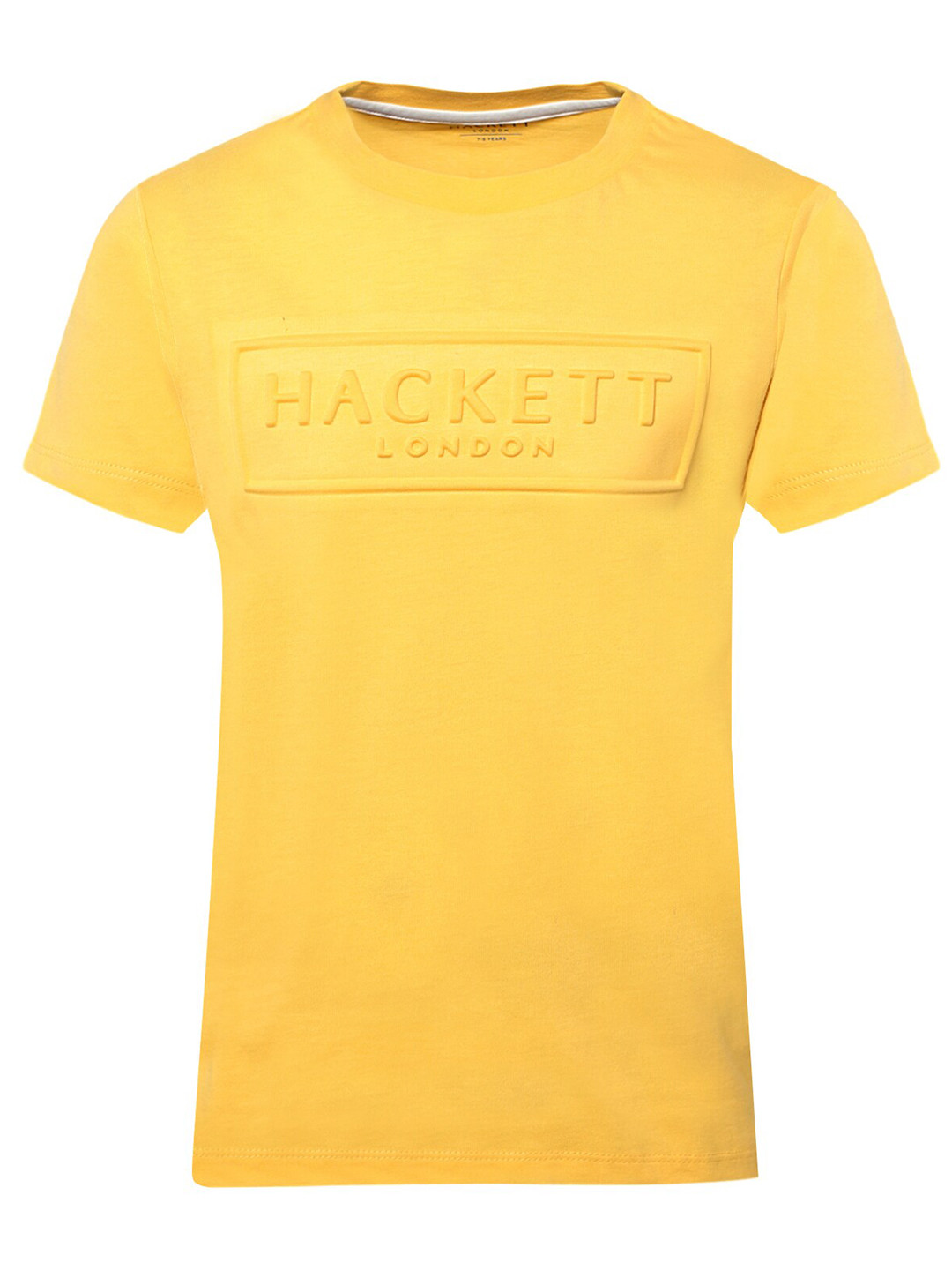 

HACKETT LONDON Boys Embossed Brand Logo Casual Pure Cotton T-shirt, Yellow