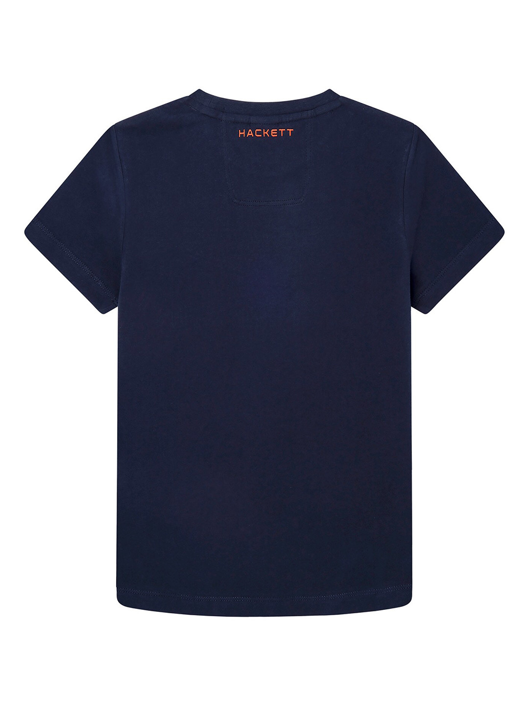 

HACKETT LONDON Boys Round Neck Short Sleeves Cotton Slim Fit T-shirt, Navy blue